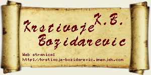 Krstivoje Božidarević vizit kartica